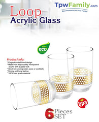 Loop Acrylic Glass 6 Pcs