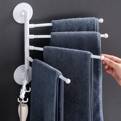 5 Bar Wall Mounted Rotating Towel Rack
