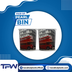 Pearl Dustbin (pair) London style Medium
