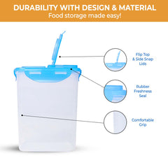 (Deal 8) 3 Jars with Seal CEREAL FLAVOR PACK Storage Box With Seal Airtight Jars 3 Pcs Set 100% Premium Quality Jars For Kitchen In Multicolor