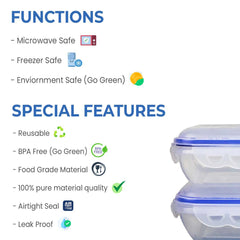 Air Tight DOST BOX 2 Pieces Set (0.8 Litre)
