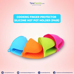 Cooking Finger Protector Silicone Hot Pot Holder (Pair)