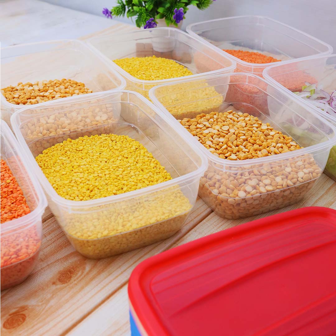 Big Deal (24 Boxes) Storage Box Food Container 24 Pcs Set 100% Premium Quality Food Box For Kitchen In Multicolor