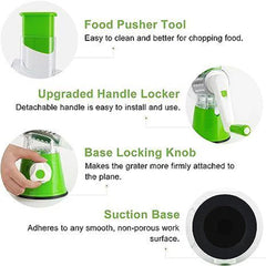 3 In 1 Manual Rotary Vegetable Drum Cutter