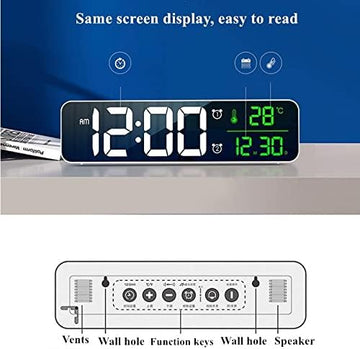 LED Digital Alarm Clock Temperature and Date Display USB Desk LED Clock for Living Room Decoration