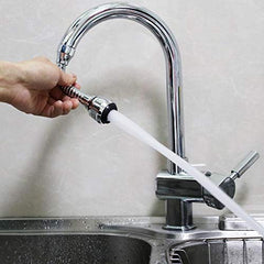 Instant Hands-Free Faucet Swivel Spray Sink Hose by Turbo Flex 360