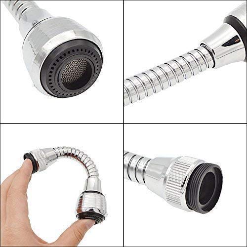 Instant Hands-Free Faucet Swivel Spray Sink Hose by Turbo Flex 360