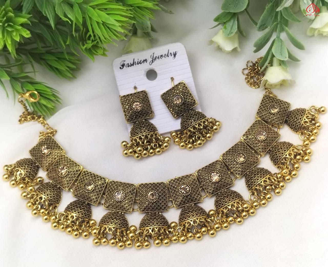 💫Indian Antique Gajra Choker Set  Best High Quality