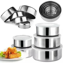 5pcs bowl set steel with box