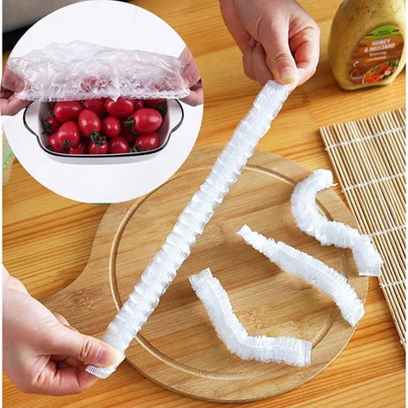 Disposable Plastic Food Cover (100Pcs)