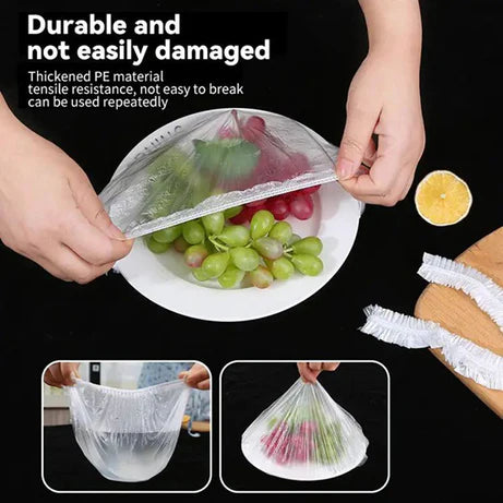 Disposable Plastic Food Cover (100Pcs)