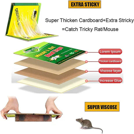 (Pack of 2) Mouse And Rat Glue Trap Board