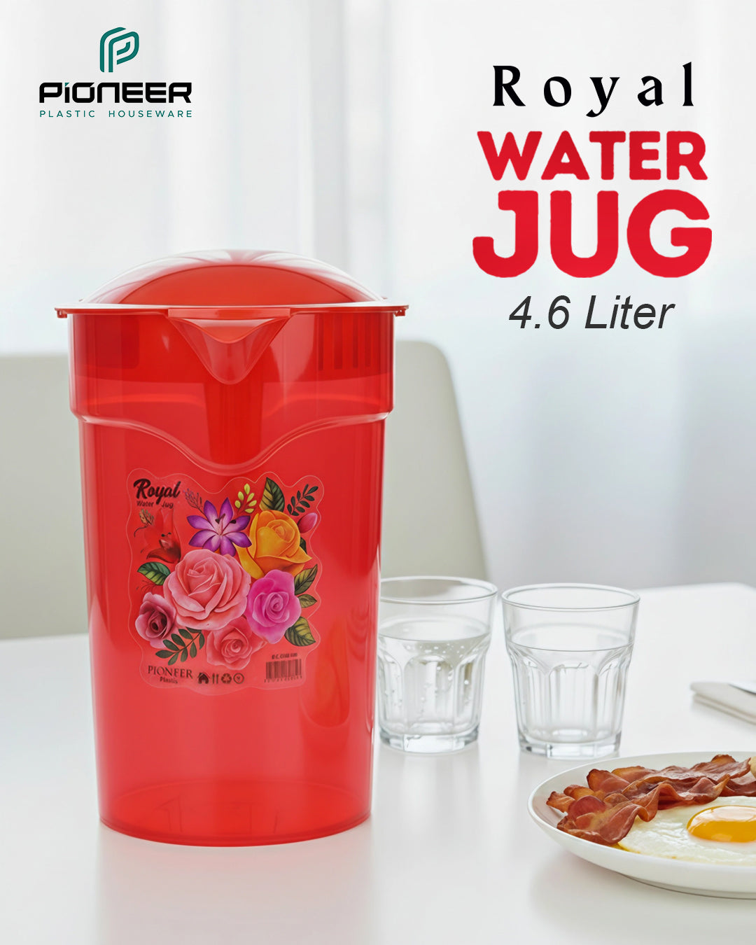 Royal Water Jug 4.6 Litre Large Size High Capacity Pitcher