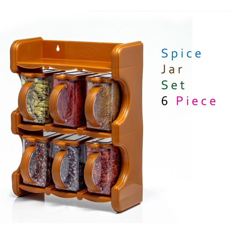 Spice Jars/Masala Boxes 6 pcs with 6 spoon