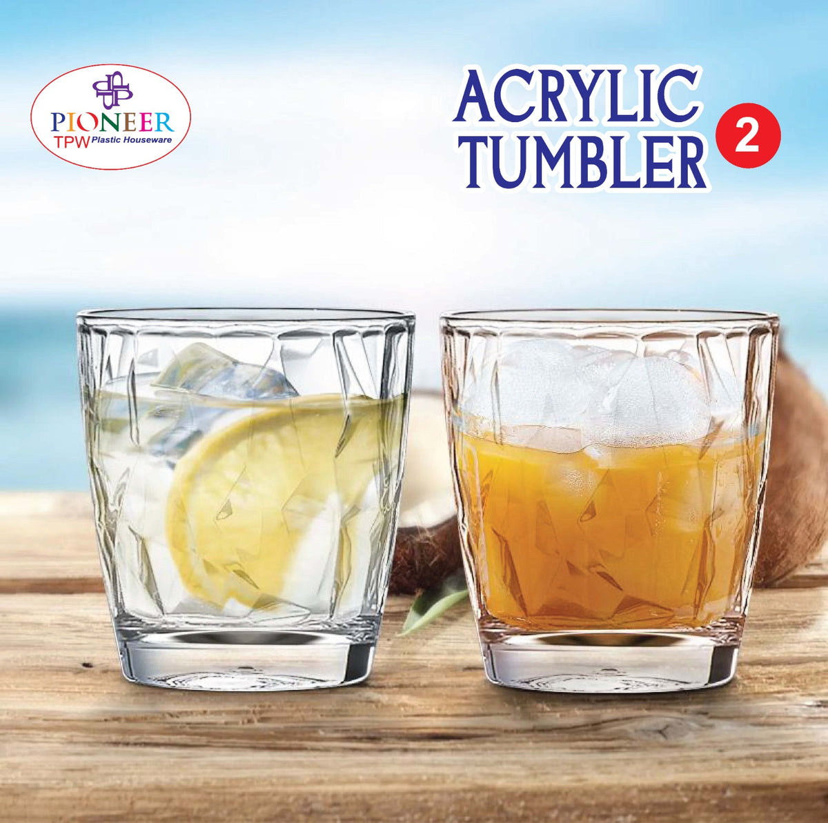 Acrylic Tumbler 2 (6 Pcs Glasses Set )