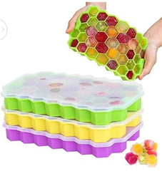 Silicone Ice cube tray with lid