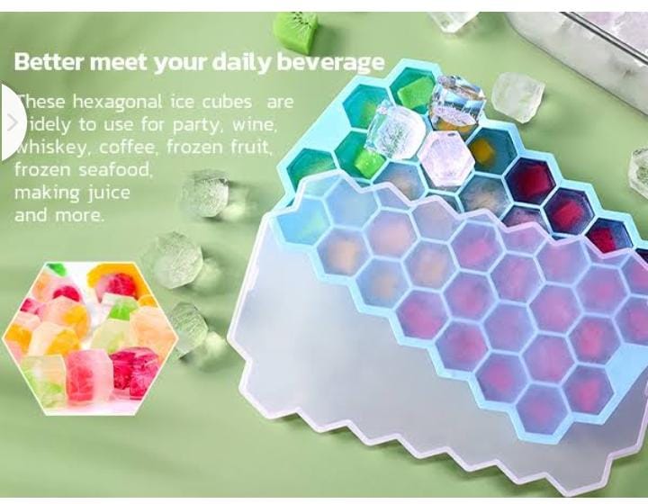 Silicone Ice cube tray with lid