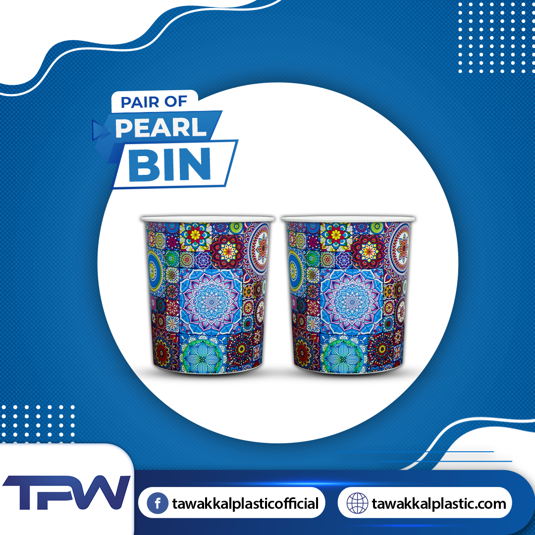 Pearl dustbin Pair (traditional style) Medium