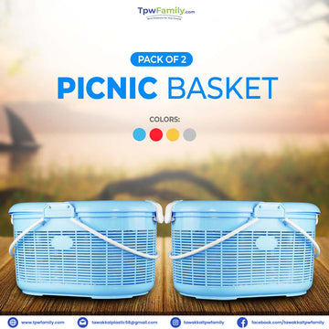 2 Pieces Carry basket / Picnic Basket