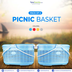 2 Pieces Carry basket / Picnic Basket