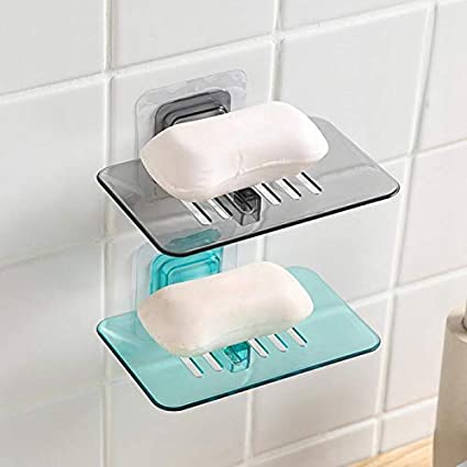 2 Pc Adhesive Sticker Wall Mounted Waterproof Soap Dish