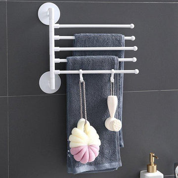 5 Bar Wall Mounted Rotating Towel Rack