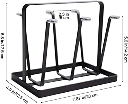 6 Cups Mug Glass Stand Holder
