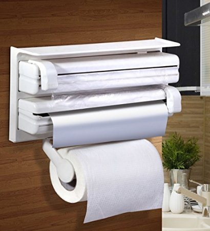 3 In 1 Triple Paper Dispenser Tissue Paper Foil Paper Cling Cutter