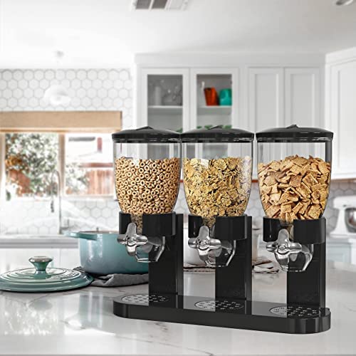 Cereal/Grain Dispenser 3 Compartment Round