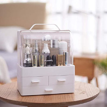 Portable Makeup Storage Box with Holder