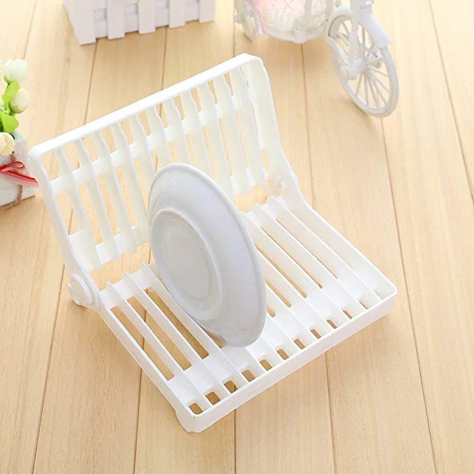 Folding Plastic Kitchen Dish Rack Stand