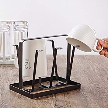 6 Cups Mug Glass Stand Holder
