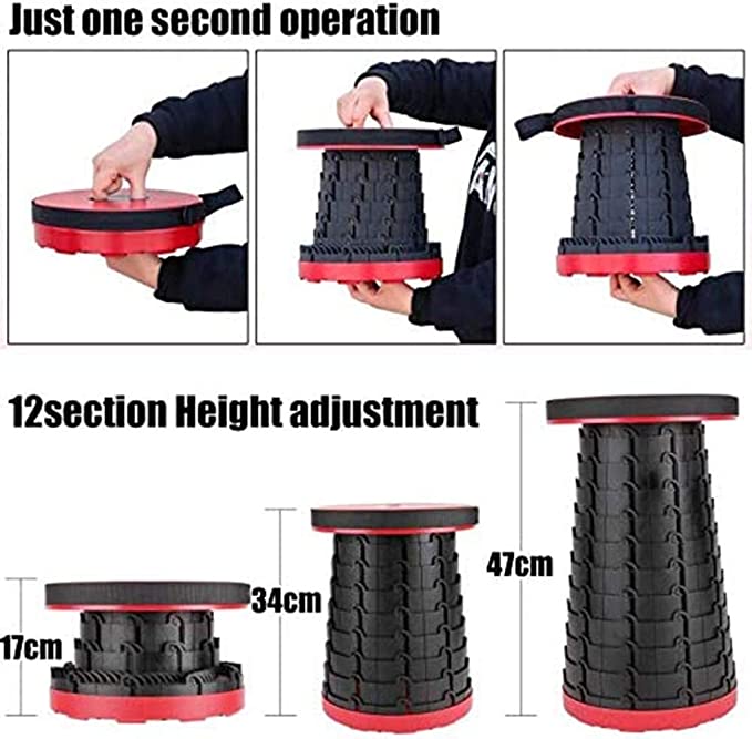 Retractable Folding Stools Portable Lightweight for Outdoor