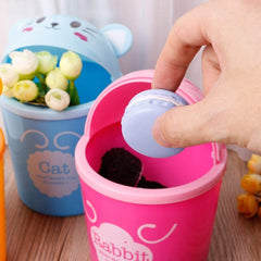 mini trash can small waste bin desktop trash basket table home office