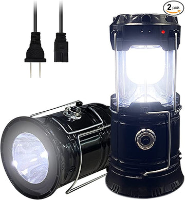 Portable LED Camping Lantern XTAUTO Lightweight Waterproof Solar DC Rechargeable LED Flashlight