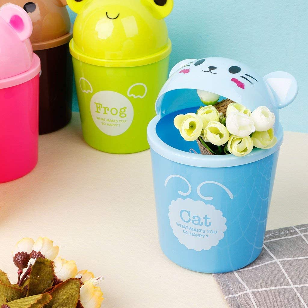 mini trash can small waste bin desktop trash basket table home office