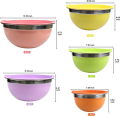 Food Container 5 Pcs Color Bottom