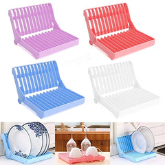 Folding Plastic Kitchen Dish Rack Stand