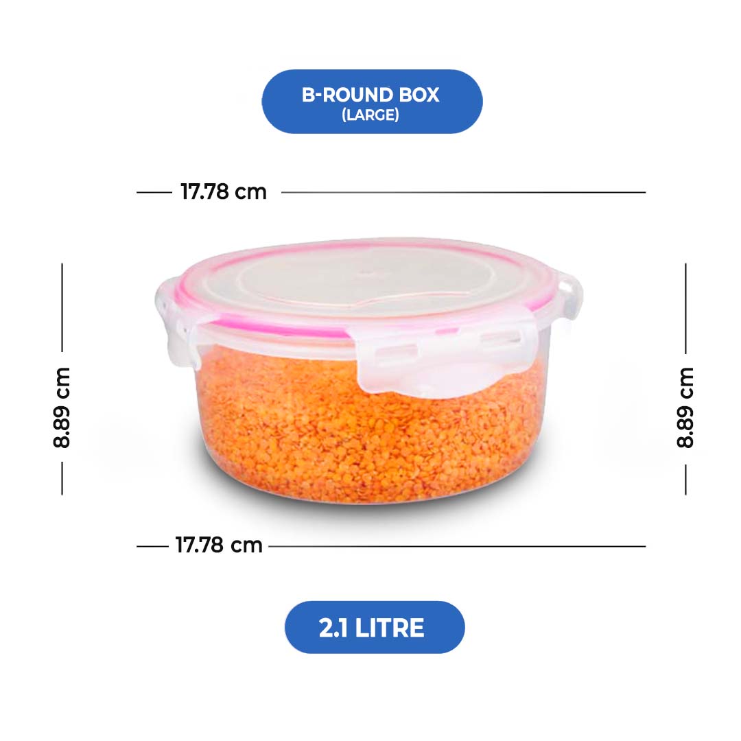 B Round Storage Box Sealed 3 PCS