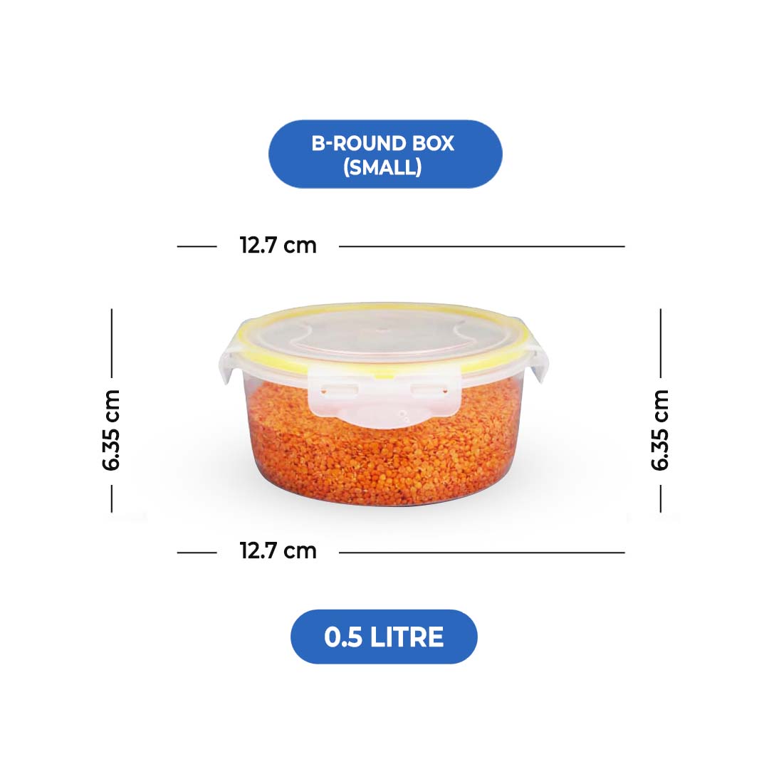 B Round Storage Box Sealed 3 PCS