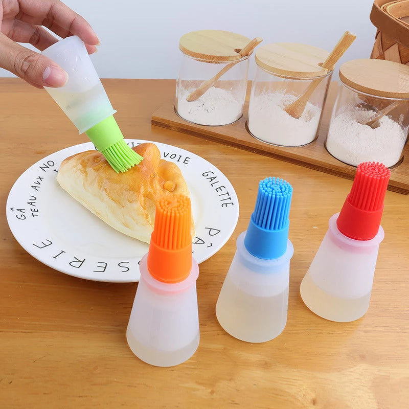 Basting Brush and Silicone Oil Bottle