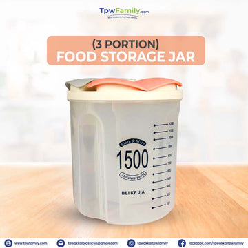 food storage jar 3 portion 1500 ml