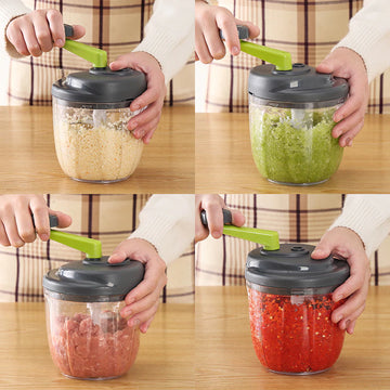 900ml Plastic Mixer Food Processor Vegetable Cutter Hand Held Chopper