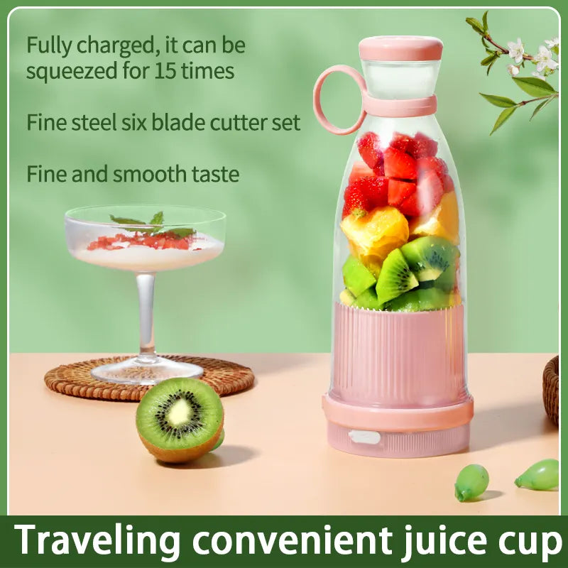 Portable Blender Rechargeable Personal USB Electric Citrus Juicer Cup 500 ML