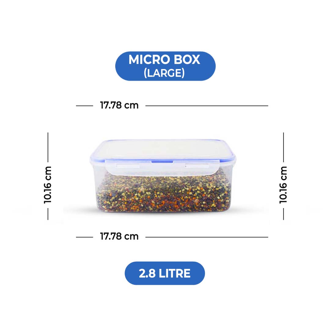 (5.7 litre) Air tight 3 Pieces Food Container Set Microbox