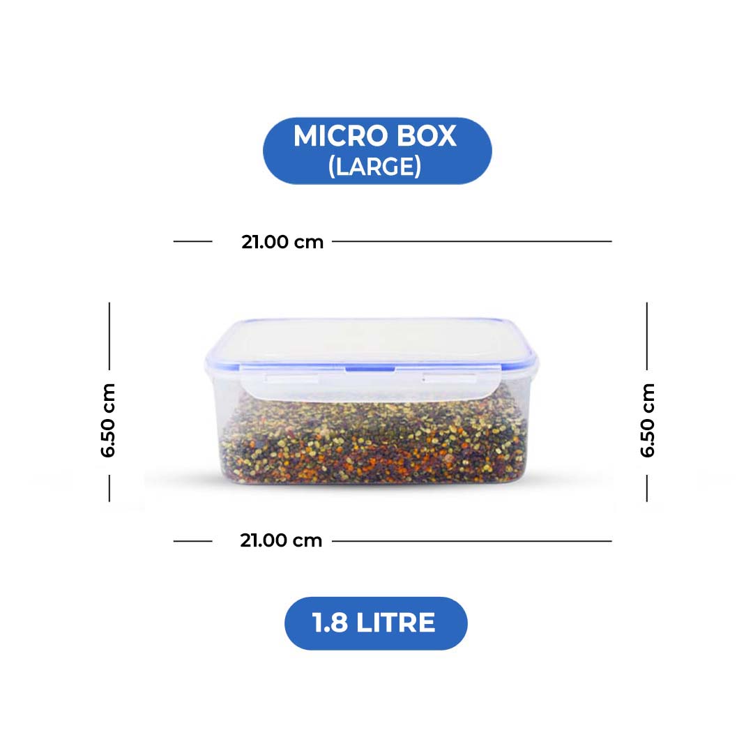 (3.55 litre) Air tight 3 Pieces Food Container Set Microbox