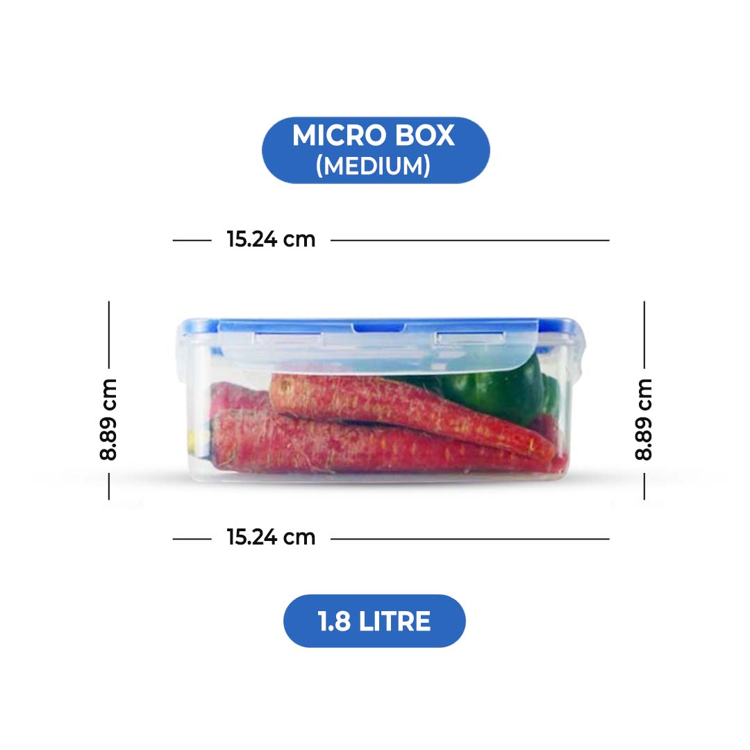 (5.7 litre) Air tight 3 Pieces Food Container Set Microbox