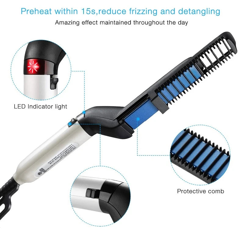 Multifunctional Hair Comb Beard Straightener