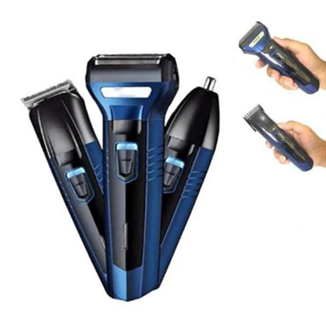 Kemei 3 in 1 Rechargeable and Cordless Electric Shaver