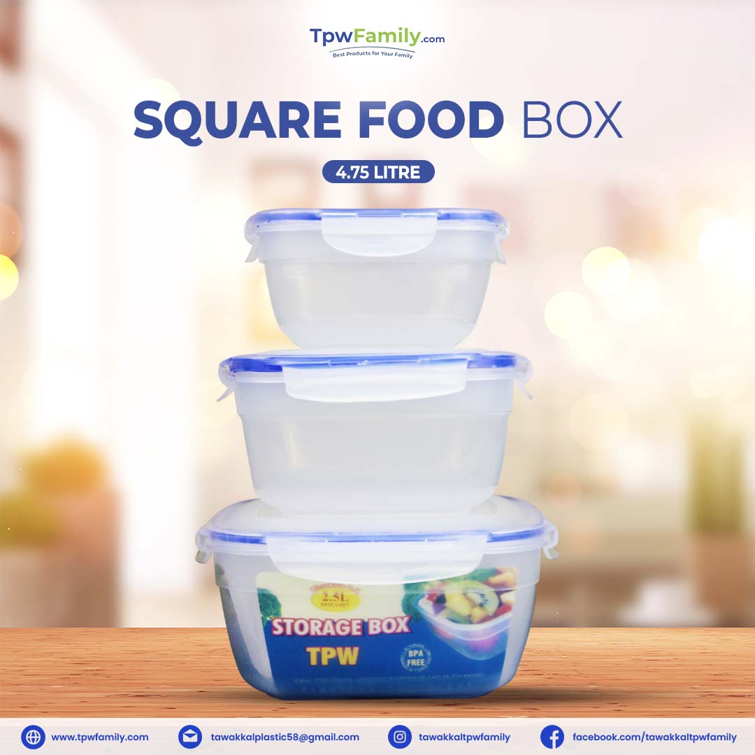 Square LNL Storage Box 3 PCS Large 4.75 litre